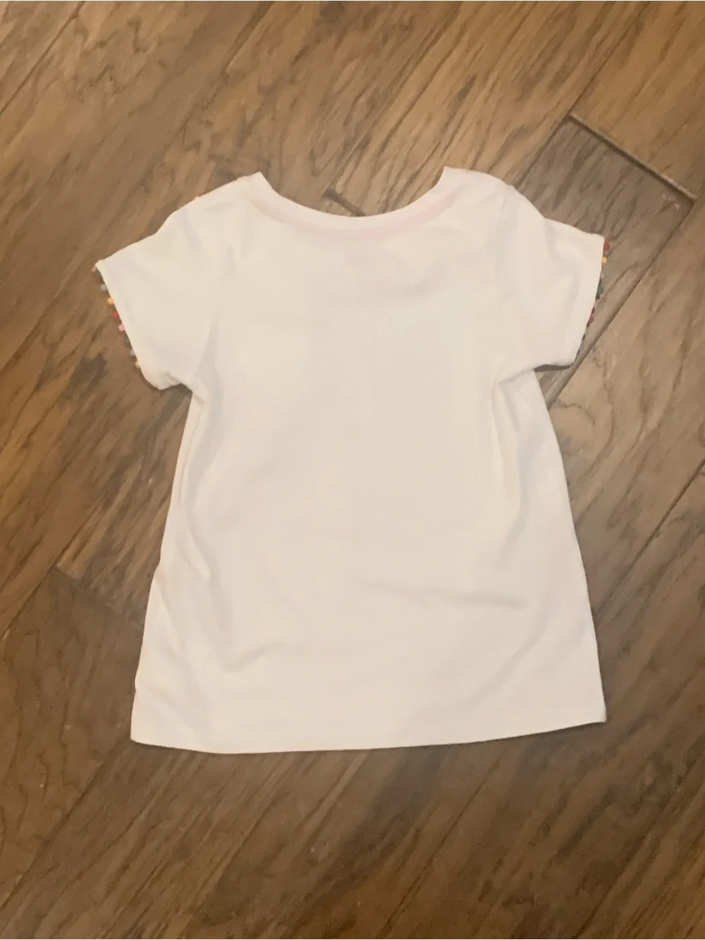 Girls Crown & Ivy White Tee with Multicolor Trim
